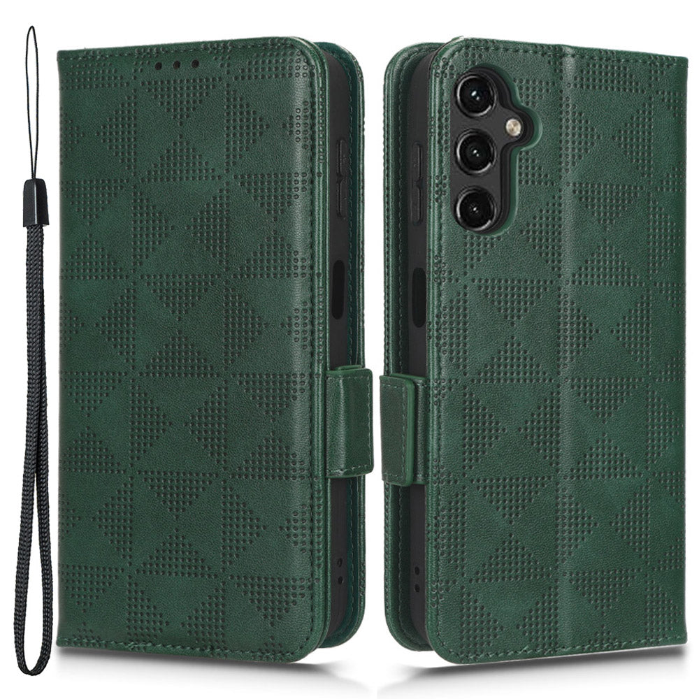 For Samsung Galaxy A24 4G Leather Phone Case Imprinted Triangle Anti-Fall Wallet Phone Cover For Samsung Galaxy A24 4G Leather Phone Case Imprinted Triangle Anti-Fall Wallet Phone Cover
